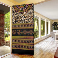 Cameroon Cheetah Toghu Pattern Door Cover