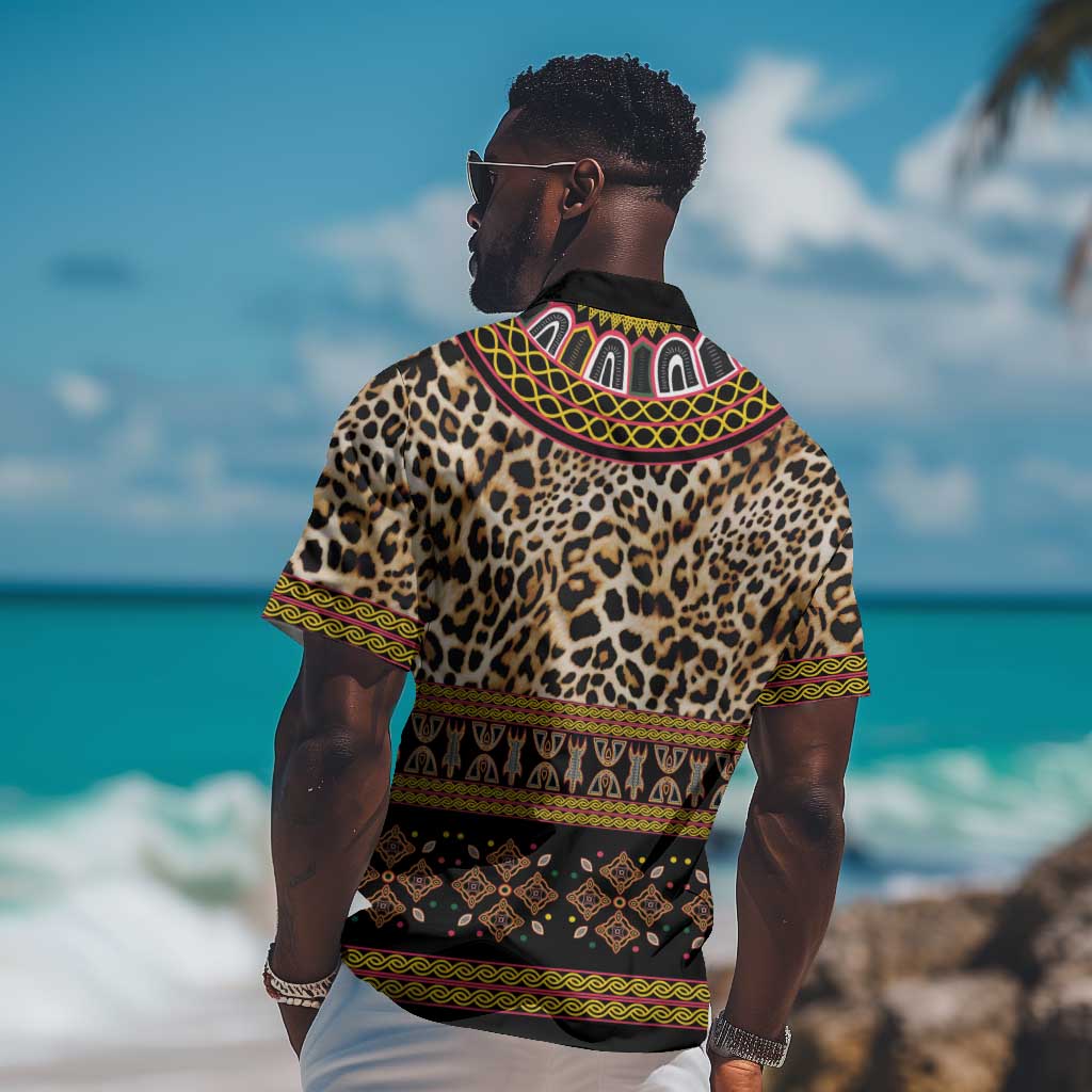 Cameroon Cheetah Toghu Pattern Hawaiian Shirt