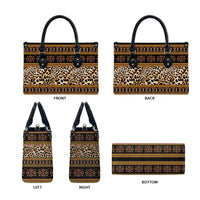 Cameroon Cheetah Toghu Pattern Leather Bag