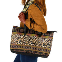 Cameroon Cheetah Toghu Pattern Leather Tote Bag