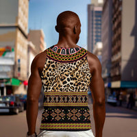 Cameroon Cheetah Toghu Pattern Men Tank Top