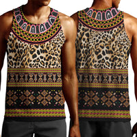 Cameroon Cheetah Toghu Pattern Men Tank Top
