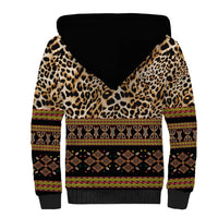 Cameroon Cheetah Toghu Pattern Sherpa Hoodie