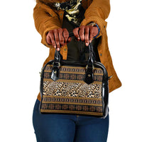 Cameroon Cheetah Toghu Pattern Shoulder Handbag