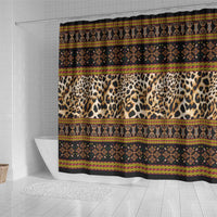 Cameroon Cheetah Toghu Pattern Shower Curtain