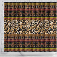 Cameroon Cheetah Toghu Pattern Shower Curtain