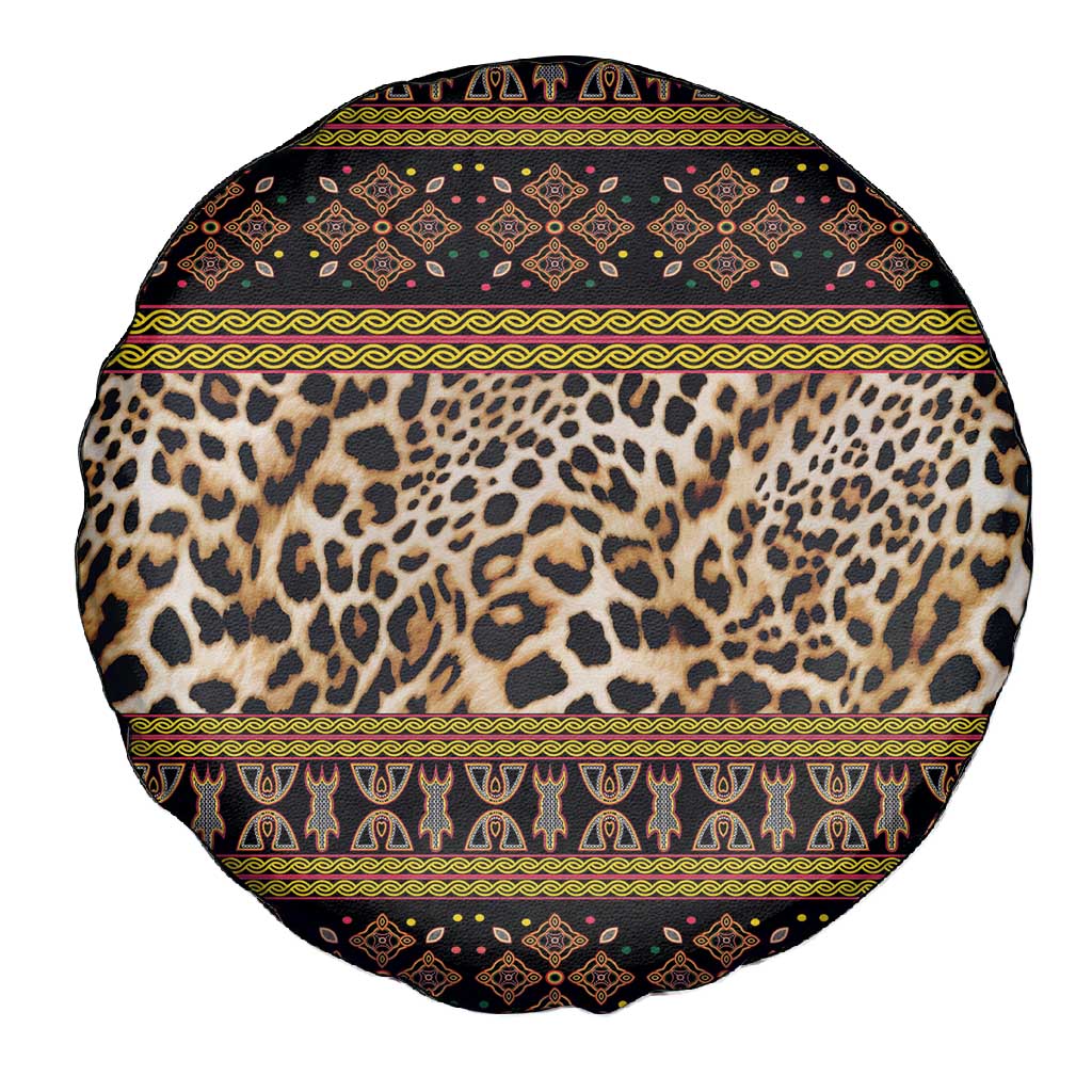 Cameroon Cheetah Toghu Pattern Spare Tire Cover
