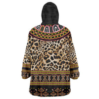 Cameroon Cheetah Toghu Pattern Wearable Blanket Hoodie