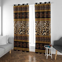 Cameroon Cheetah Toghu Pattern Window Curtain