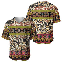 Cameroon Toghu Baseball Jersey Wild Animal Skins Seamless Pattern