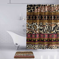 Cameroon Toghu Bathroom Set Wild Animal Skins Seamless Pattern