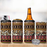 Cameroon Toghu 4 in 1 Can Cooler Tumbler Wild Animal Skins Seamless Pattern