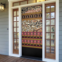 Cameroon Toghu Door Cover Wild Animal Skins Seamless Pattern