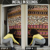 Cameroon Toghu Door Cover Wild Animal Skins Seamless Pattern