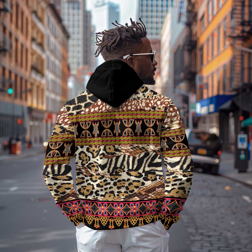 Cameroon Toghu Hoodie Wild Animal Skins Seamless Pattern