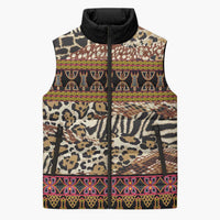 Cameroon Toghu Sleeveless Puffer Jacket Wild Animal Skins Seamless Pattern