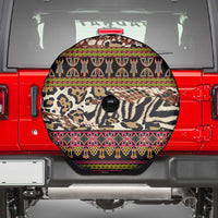Cameroon Toghu Spare Tire Cover Wild Animal Skins Seamless Pattern