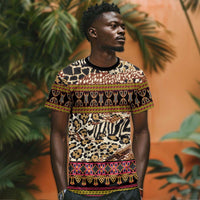 Cameroon Toghu T shirt Wild Animal Skins Seamless Pattern