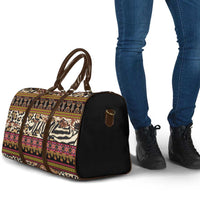 Cameroon Toghu Travel Bag Wild Animal Skins Seamless Pattern