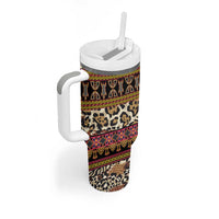 Cameroon Toghu Tumbler With Handle Wild Animal Skins Seamless Pattern