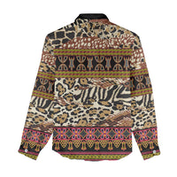Cameroon Toghu Women Casual Shirt Wild Animal Skins Seamless Pattern