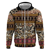 Cameroon Toghu Zip Hoodie Wild Animal Skins Seamless Pattern
