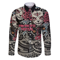 Personalized Japanese Kitsune Mask Family Matching Puletasi and Hawaiian Shirt With Polynesian Arty Style - Wonder Print Shop