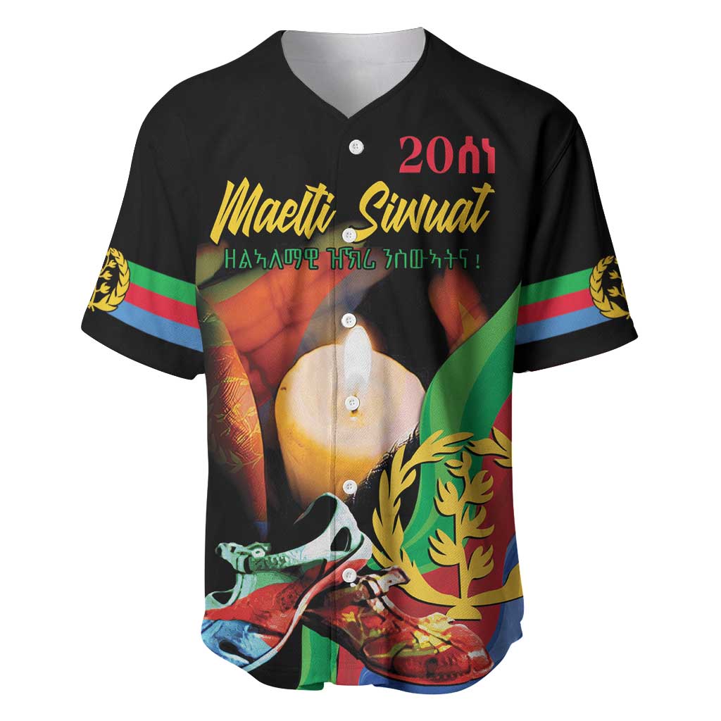 Personalized Eritrea Maelti Siwuat Baseball Jersey Shida Shoes Glory To Our Martyrs Eritrea LT9 - Wonder Print Shop