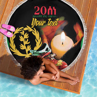 Personalized Eritrea Maelti Siwuat Beach Blanket Shida Shoes Glory To Our Martyrs Eritrea LT9 - Wonder Print Shop