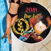 Personalized Eritrea Maelti Siwuat Beach Blanket Shida Shoes Glory To Our Martyrs Eritrea LT9 - Wonder Print Shop