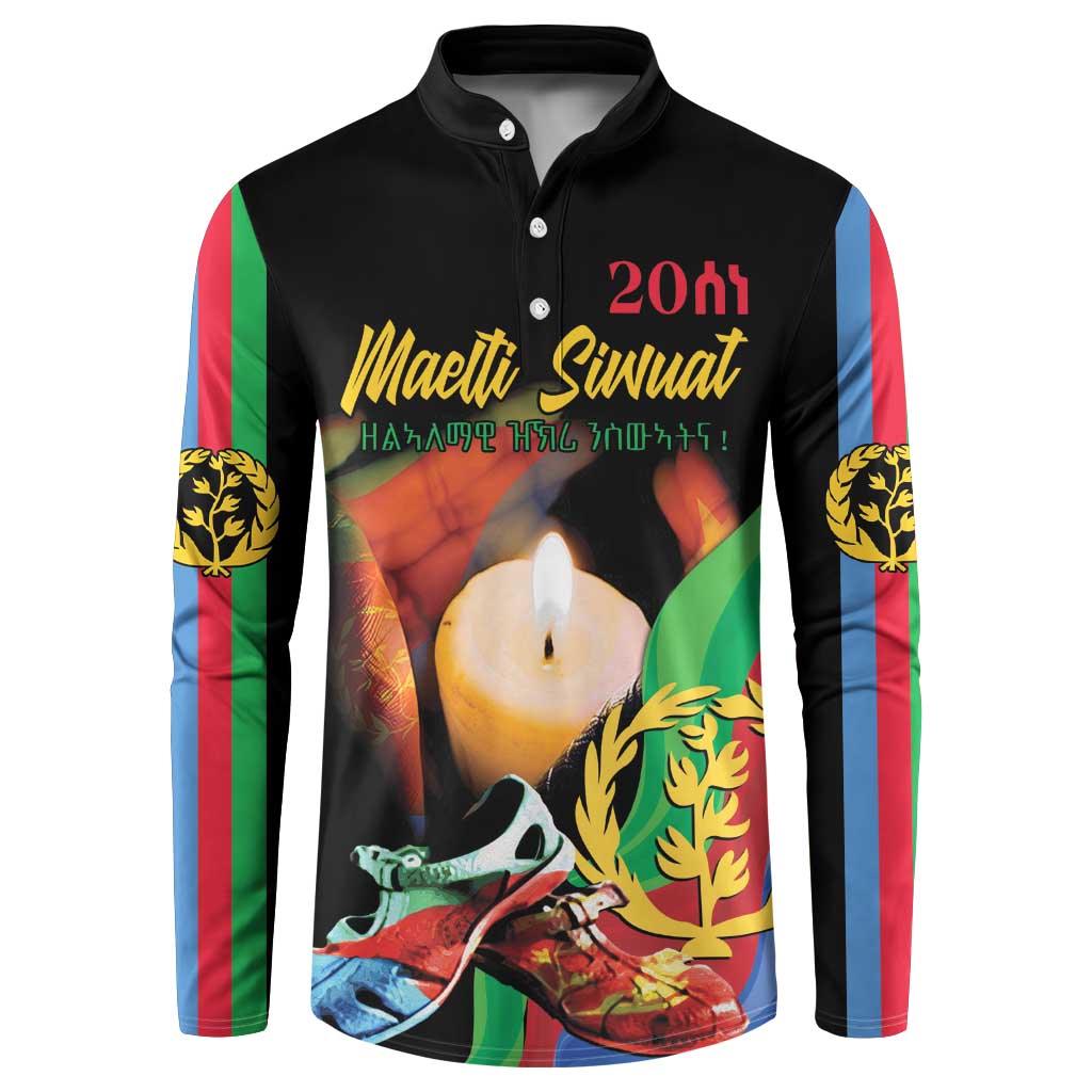Personalized Eritrea Maelti Siwuat Button Sweatshirt Shida Shoes Glory To Our Martyrs Eritrea LT9 - Wonder Print Shop