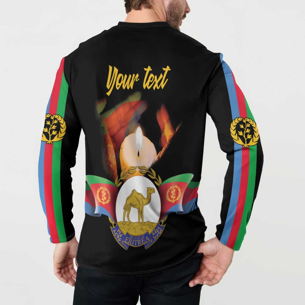 Personalized Eritrea Maelti Siwuat Button Sweatshirt Shida Shoes Glory To Our Martyrs Eritrea LT9 - Wonder Print Shop