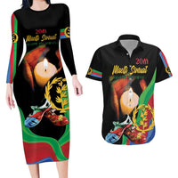 Personalized Eritrea Maelti Siwuat Couples Matching Long Sleeve Bodycon Dress and Hawaiian Shirt Shida Shoes Glory To Our Martyrs Eritrea LT9 - Wonder Print Shop