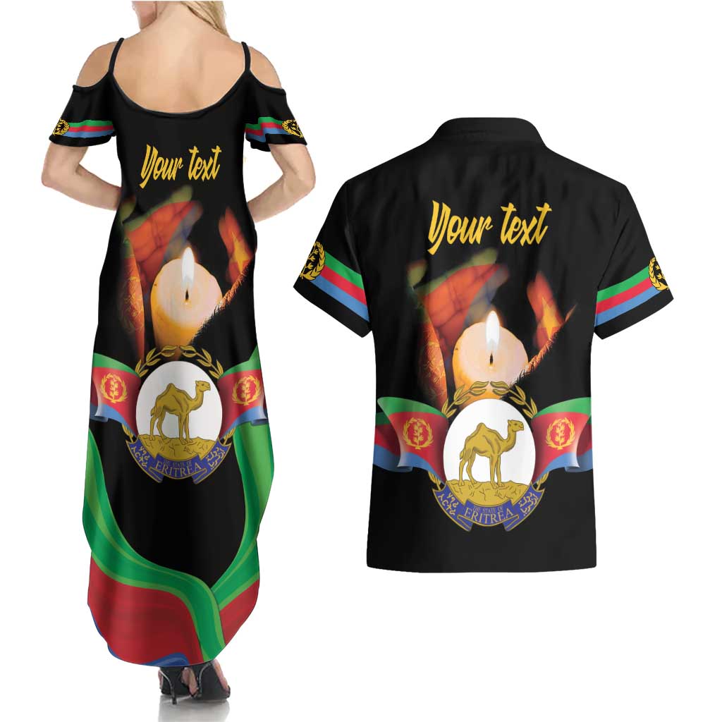 Personalized Eritrea Maelti Siwuat Couples Matching Summer Maxi Dress and Hawaiian Shirt Shida Shoes Glory To Our Martyrs Eritrea LT9 - Wonder Print Shop