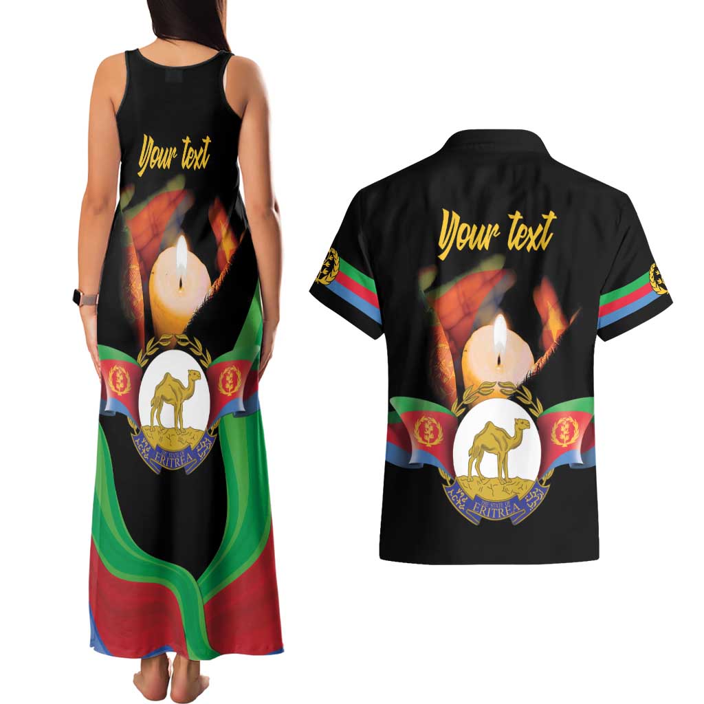Personalized Eritrea Maelti Siwuat Couples Matching Tank Maxi Dress and Hawaiian Shirt Shida Shoes Glory To Our Martyrs Eritrea LT9 - Wonder Print Shop