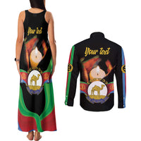 Personalized Eritrea Maelti Siwuat Couples Matching Tank Maxi Dress and Long Sleeve Button Shirt Shida Shoes Glory To Our Martyrs Eritrea LT9 - Wonder Print Shop