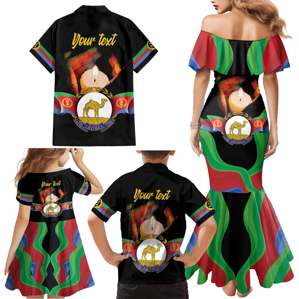 Personalized Eritrea Maelti Siwuat Family Matching Mermaid Dress and Hawaiian Shirt Shida Shoes Glory To Our Martyrs Eritrea LT9 - Wonder Print Shop