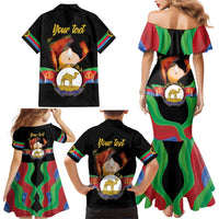 Personalized Eritrea Maelti Siwuat Family Matching Mermaid Dress and Hawaiian Shirt Shida Shoes Glory To Our Martyrs Eritrea LT9 - Wonder Print Shop