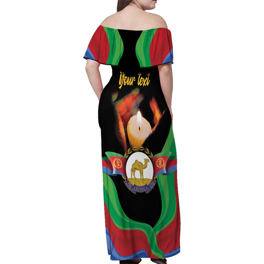 Personalized Eritrea Maelti Siwuat Family Matching Off Shoulder Maxi Dress and Hawaiian Shirt Shida Shoes Glory To Our Martyrs Eritrea LT9 - Wonder Print Shop