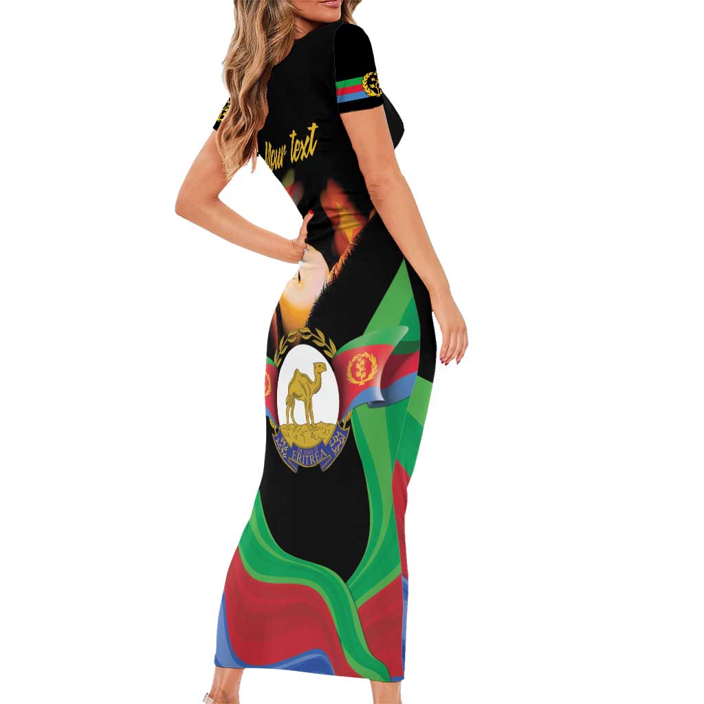 Personalized Eritrea Maelti Siwuat Family Matching Short Sleeve Bodycon Dress and Hawaiian Shirt Shida Shoes Glory To Our Martyrs Eritrea - Wonder Print Shop