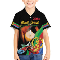 Personalized Eritrea Maelti Siwuat Family Matching Short Sleeve Bodycon Dress and Hawaiian Shirt Shida Shoes Glory To Our Martyrs Eritrea - Wonder Print Shop