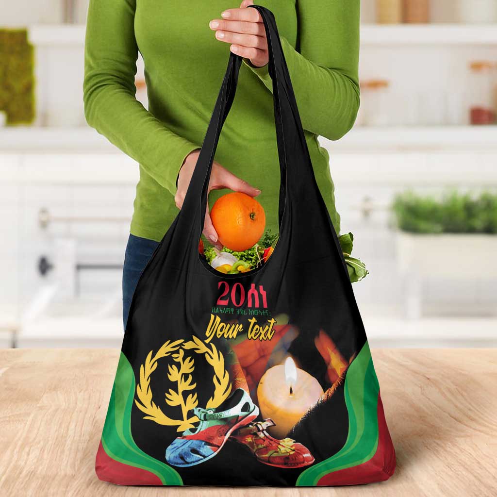 Personalized Eritrea Maelti Siwuat Grocery Bag Shida Shoes Glory To Our Martyrs Eritrea