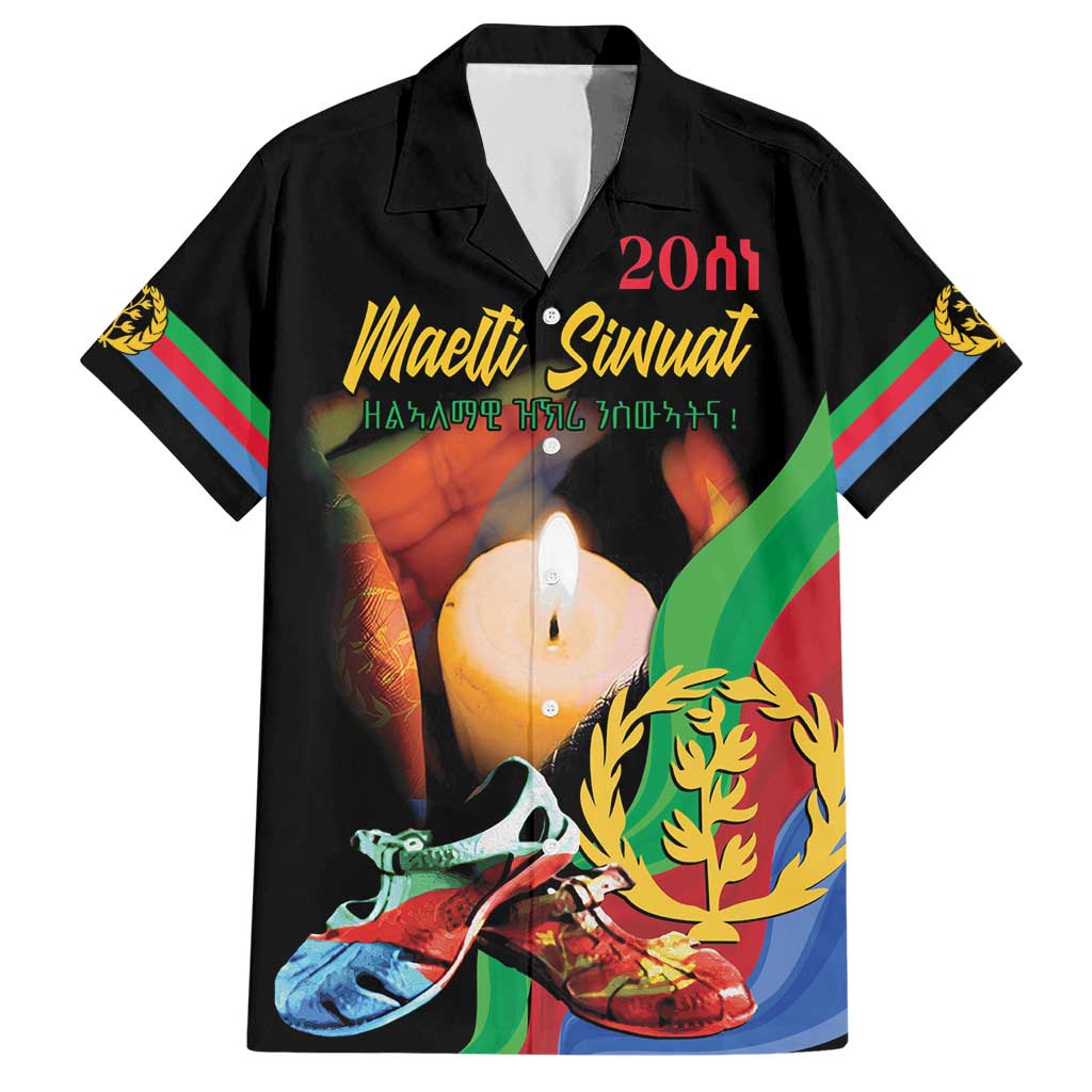 Personalized Eritrea Maelti Siwuat Hawaiian Shirt Shida Shoes Glory To Our Martyrs Eritrea - Wonder Print Shop