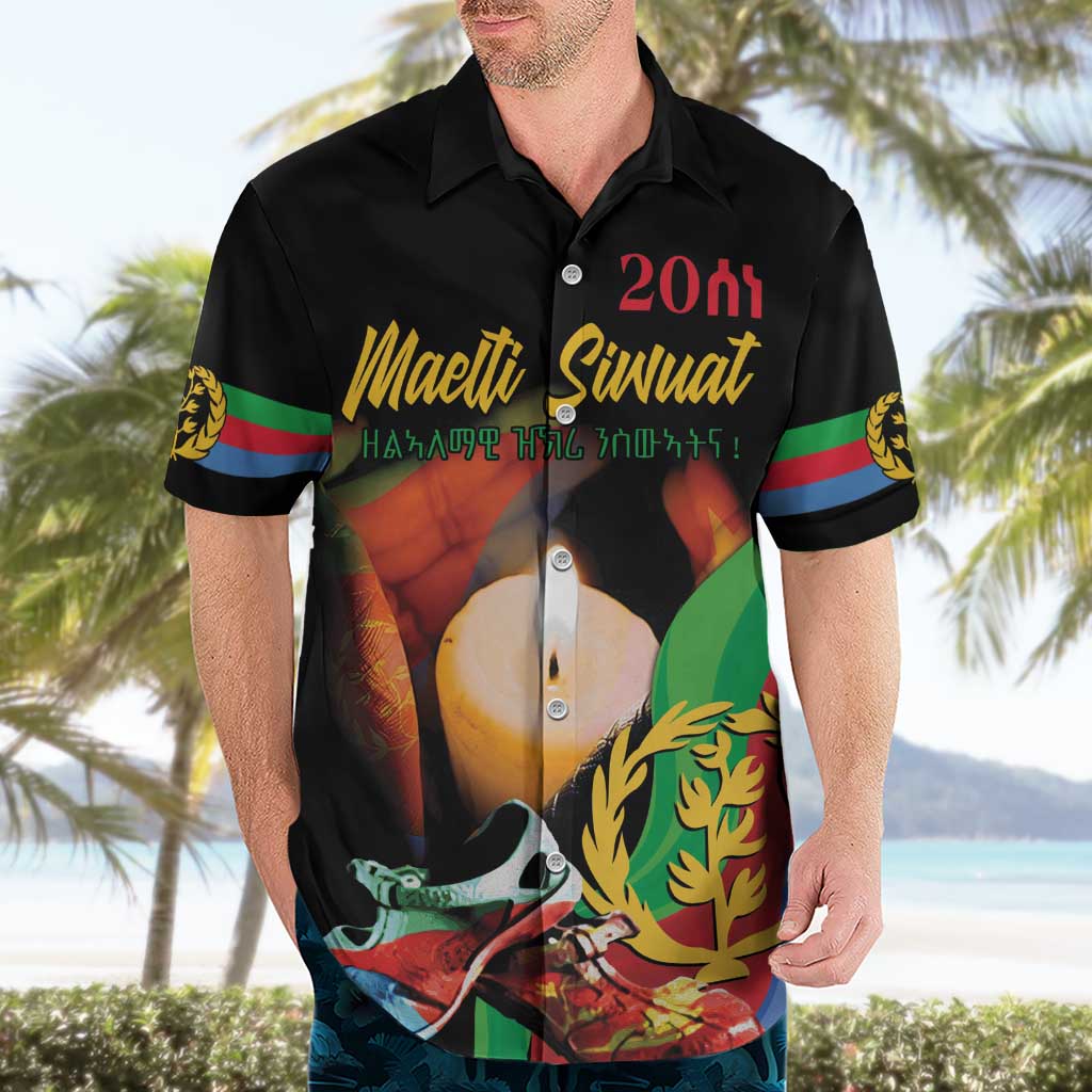 Personalized Eritrea Maelti Siwuat Hawaiian Shirt Shida Shoes Glory To Our Martyrs Eritrea - Wonder Print Shop