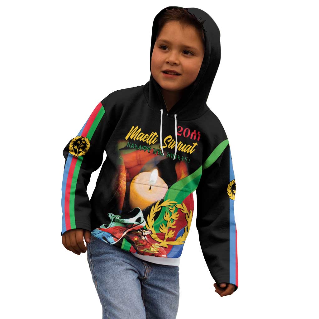 Personalized Eritrea Maelti Siwuat Kid Hoodie Shida Shoes Glory To Our Martyrs Eritrea - Wonder Print Shop