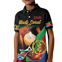 Personalized Eritrea Maelti Siwuat Kid Polo Shirt Shida Shoes Glory To Our Martyrs Eritrea - Wonder Print Shop