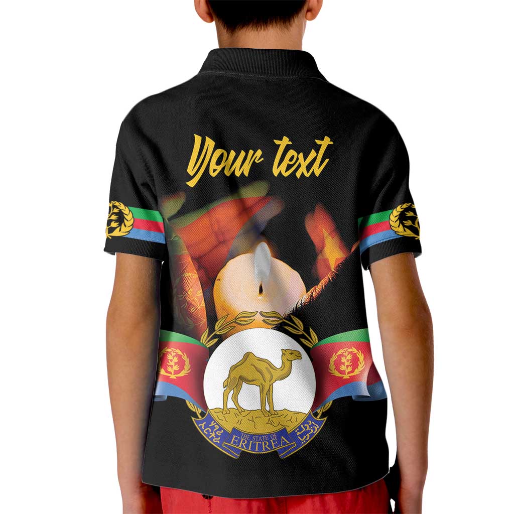 Personalized Eritrea Maelti Siwuat Kid Polo Shirt Shida Shoes Glory To Our Martyrs Eritrea - Wonder Print Shop
