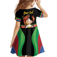 Personalized Eritrea Maelti Siwuat Kid Short Sleeve Dress Shida Shoes Glory To Our Martyrs Eritrea - Wonder Print Shop