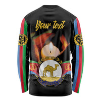 Personalized Eritrea Maelti Siwuat Long Sleeve Shirt Shida Shoes Glory To Our Martyrs Eritrea - Wonder Print Shop