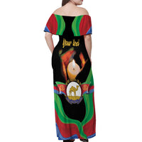 Personalized Eritrea Maelti Siwuat Off Shoulder Maxi Dress Shida Shoes Glory To Our Martyrs Eritrea - Wonder Print Shop